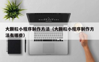 永兴大颗粒小程序制作方法（大颗粒小程序制作方法有哪些）